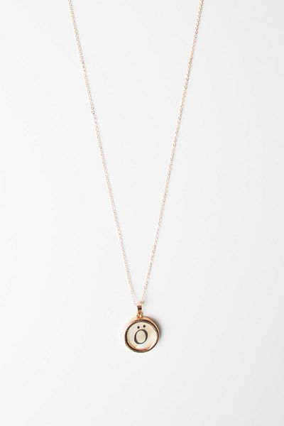 Modex Rose White Pearlescent Letter Necklace