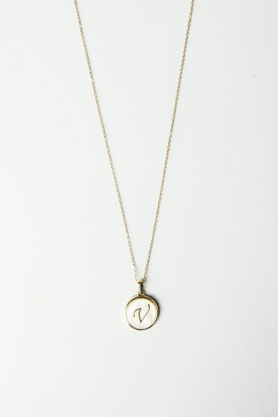 Modex Gold White Pearlescent Letter Necklace