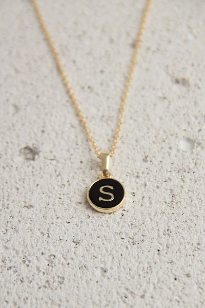 Modex Gold Enamel Letter Necklace
