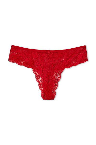 HNX Red Lace Thong Women's Panties 3-Pack