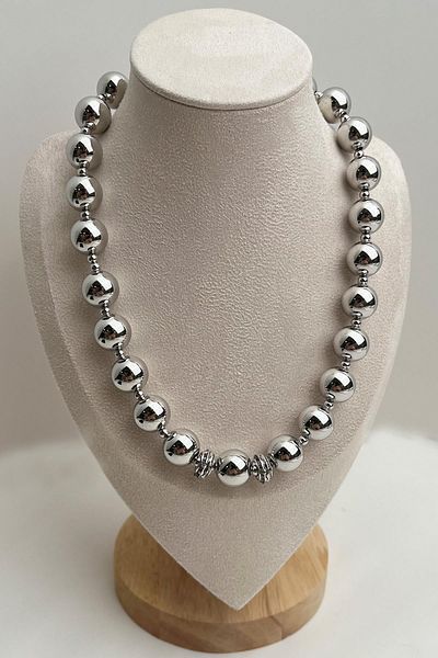 Modex Ring Stone Detailed Ball Necklace (Ccb Size: 45+5 cm)