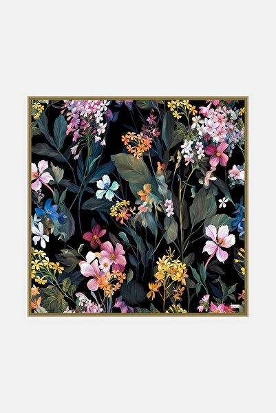 Vakko Μεταξωτό μαντήλι - 4145-86 Μαύρο Χακί