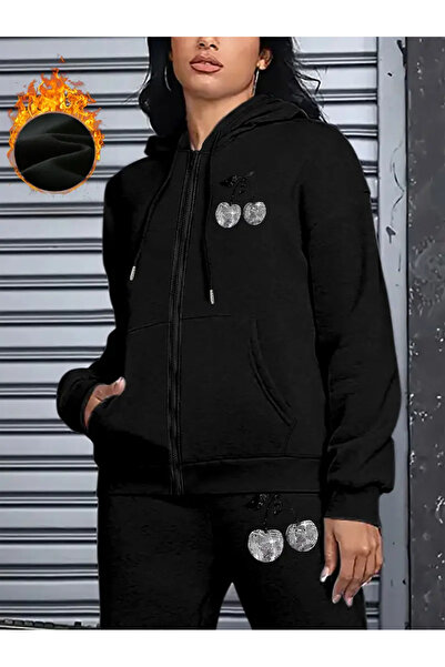 Nebulaa Tekstil Σετ μπουφάν και παντελόνι με φερμουάρ και κουκούλα με στάμπα ...