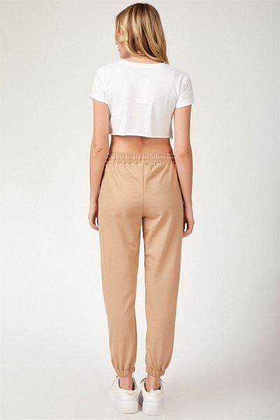 citystyle Γυναικείο Skinny Fit ελαστικό καφέ αθλητικό παντελόνι