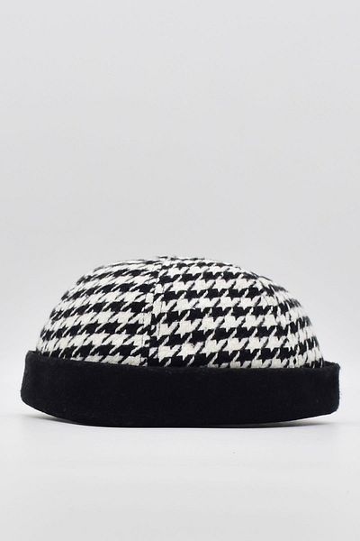 Külah Goose Feet Patterned Woolen Beret Winter Docker Hat