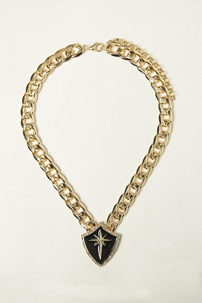 Modex Black Enameled North Star Necklace