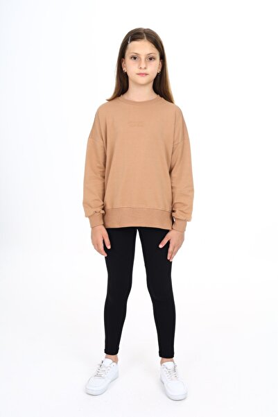 Toontoy Girl's Slit Detailed Embroidered Tights Set