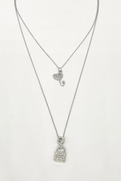 Modex Kilit-anahtar Figürlü Çoklu Kolye