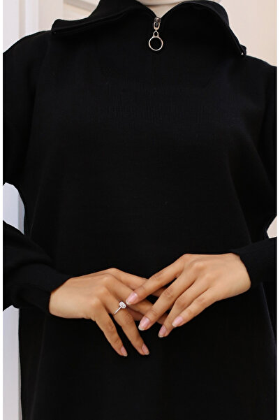 sefamerve Triko Tunik 11043-04 Siyah