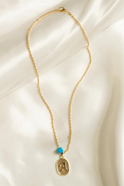 Modex Burgulu Zincir A Harfi Kolye Sevgiliye Hediye