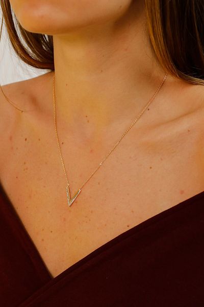 Modex Gold Zircon Stone Necklace