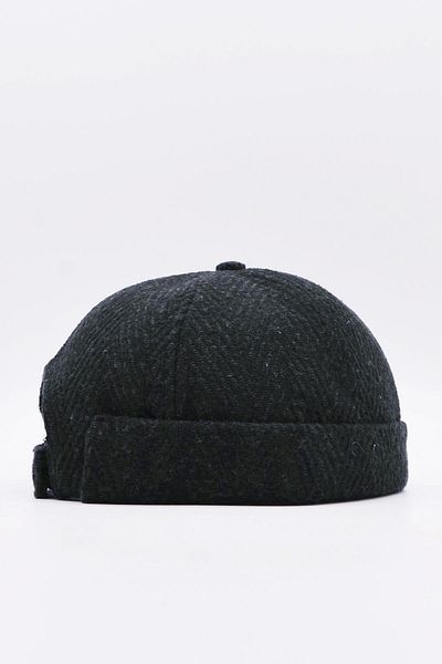 Külah Short Docker Hat with Ethnic Pattern - Vintage Cap