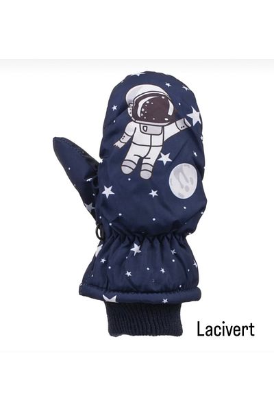 Kitti Astronaut One-Fingered Waterproof Children's Snow Gloves Baby Snow Gloves (2-5 Years)