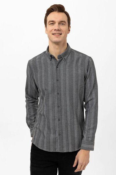 SÜVARİ SLIM FIT ΜΠΟΥΚΑΛΙ ΞΥΛΟΛΟΓΟΣ ΜΕ ΣΧΕΔΙΟ