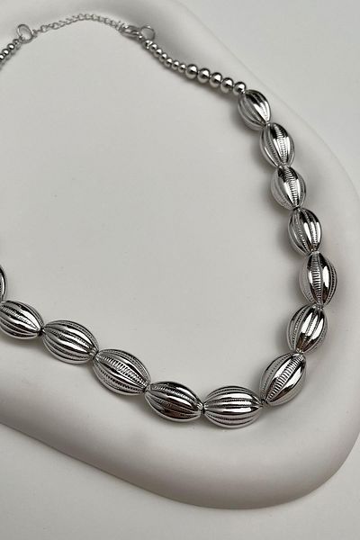Modex Serrated Row Oval Necklace (Ccb Size:43+5 cm)