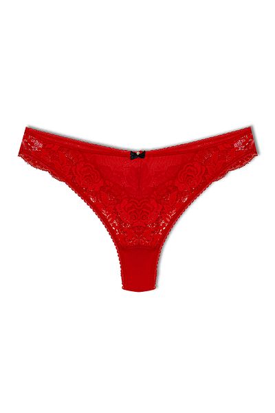 HNX Red Lace Thong Women's Panties 3-Pack