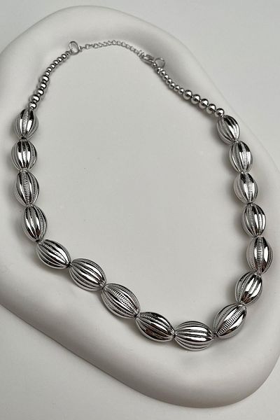 Modex Serrated Row Oval Necklace (Ccb Size:43+5 cm)