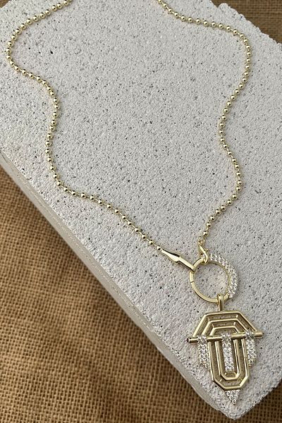 Modex Serenay Special Design Jewelled Ring Knight Necklace(52 cm)