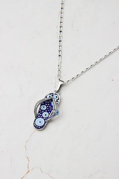 Modex Evil Eye Minimal Slippers Necklace