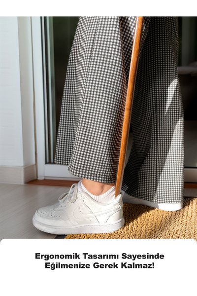 aslanoyma KLASİK Model Ahşap El Oyması Ayakkabı Çekeceği 75 CM