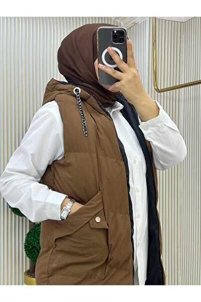 AKSİS Hooded Women's Puffer Vest