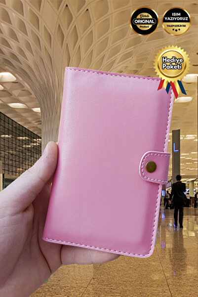 Vardo [ Isim Yazıyoruz ] Esther Tasarım Kartvizitlikli Cüzdan & Pasaport & Ru...