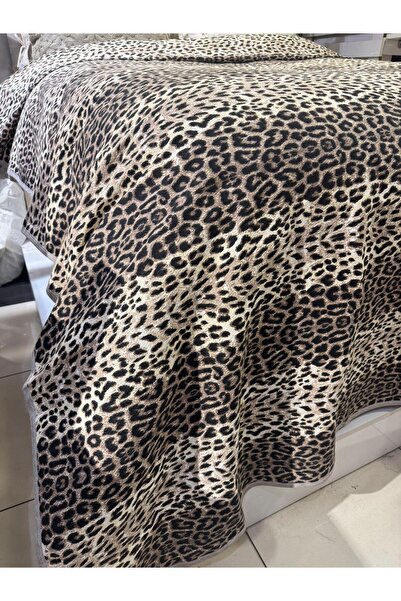 ŞENER HOME Leopard Printed 200X240 Cm. Double (Battal) Single Pique