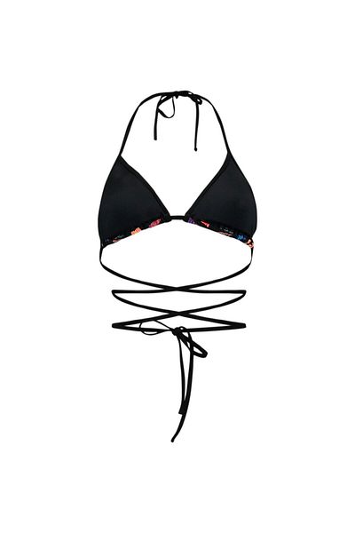 Puma Μπλούζα μπάνιου Puma Swim Women Wrap Triangle 1p, Μαύρο, Γυναικεία
