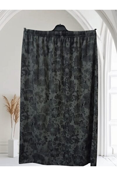 birsen içgiyim Düz Kesim Desenli Etek