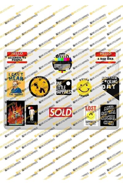 One Little Happiness Set de autocolante pentru laptop, notebook, tabletă, tem...