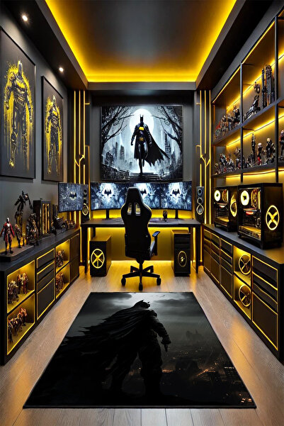 THEMODERNHANE Kaymaz Taban Makinede Yıkanabilir Gaming Oyuncu Playstation Xbo...