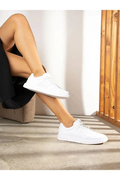 Ayakkabı Ülkesi Sneaker Unisex Ορθοπεδικά Λευκά Δεμένα Casual Αθλητικά Παπούτσια