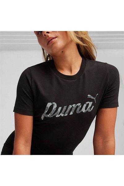 Puma Šaty Puma Ess Blossom Graphic Dress, Black, Women