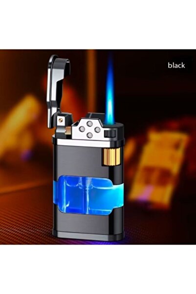 KdrElektronik Rüzgarda Sönmez Gazlı Turbo İçi Işıklı Çakmak Çakmak Işıklı