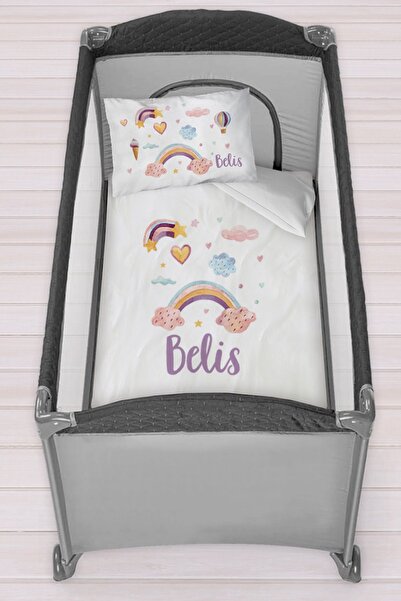 Homamia Isme Özel 75x120 Park Yatak Beşik Nevresim Takımı