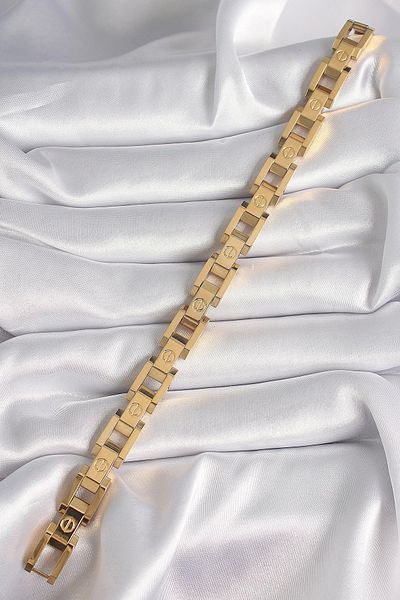 Clariss 316L Steel Gold Color Unisex Bracelet