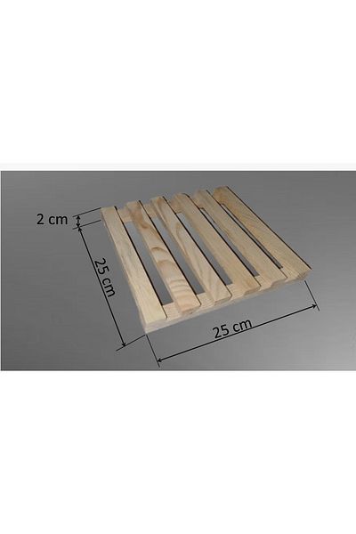Mrm mobilya Wooden Trivet Flower Pot Coasters Airfry Teapot under Grill Single 25X25X2
