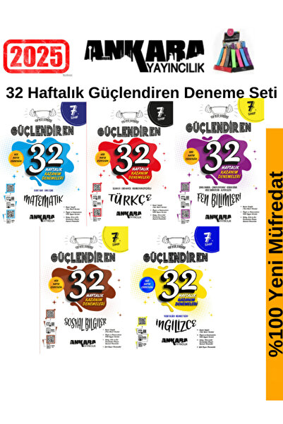 Ankara Yayıncılık Güncel 2025 7.Sınıf Güçlendiren(M-T-F-S-İ)5 Kitap 32 Hafta ...