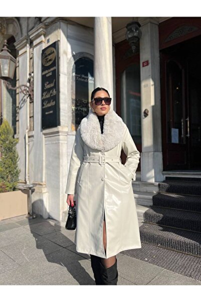 ZARİFTREND Vera Yaka Detaylı Deri Kaban