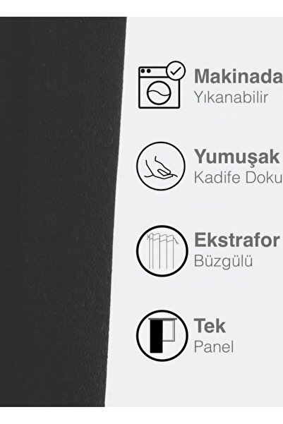 PİKKO HOME Velvet Textured Extralight Fabric Drawstring Orange Color High Quality Single Panel Background Curtain