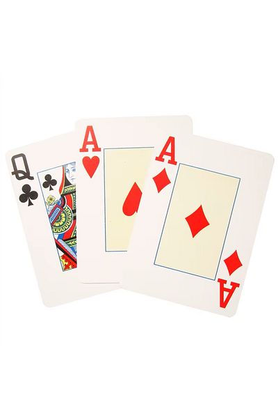 SPELT Jumbo Large Writing Pvc Playing Cards - Blue Playing Cards 8.9cm X 6.4cm