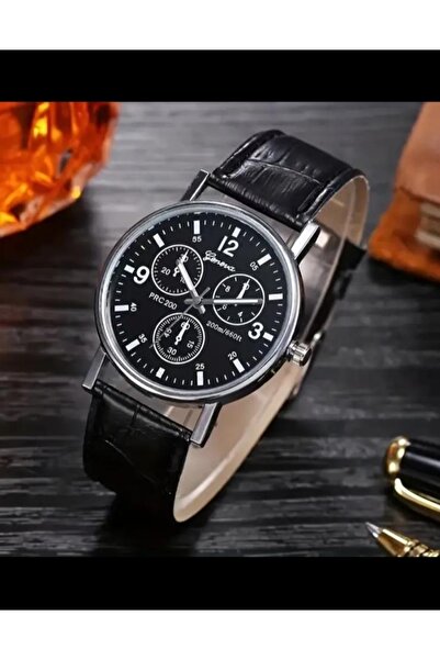 Geneva Siyah Günlük Saat Erkek