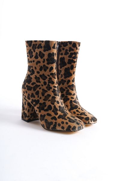 Niloshka Γυναικείο μποτάκι TILLA Leopard με φερμουάρ
