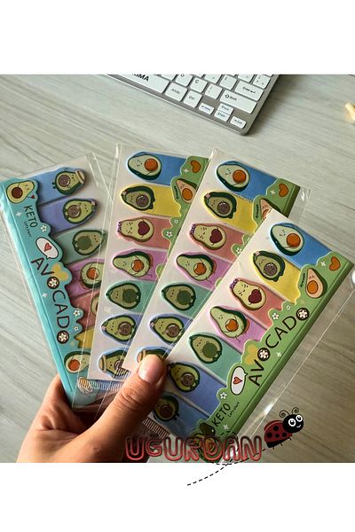 NaSaDAN Avocado Cute Postit Note Paper Bookmark 105 Sheets 1 Piece