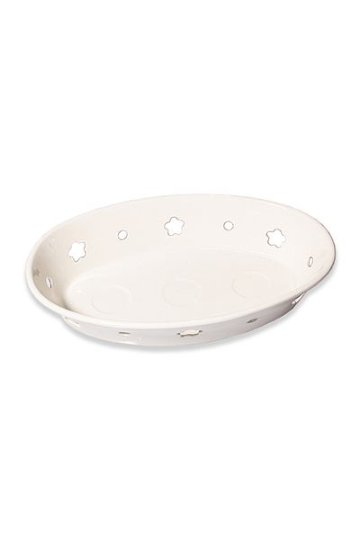 Dania Large Service Plate White 50x30cm