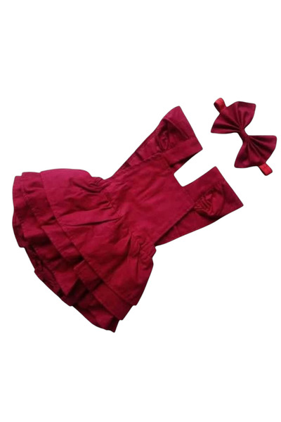 BORDO ELBİSE ROMPER