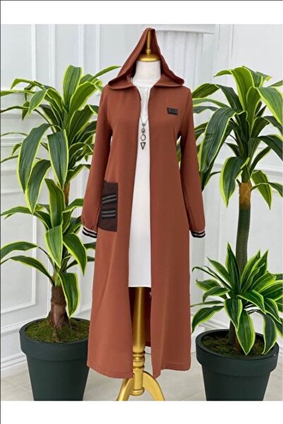 MODA NERVÜR 6001 YANLARI VE KOL UÇLARI RİBANALI KAPÜŞONLU FERACE QYS FERACE 6...