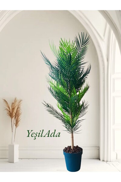 Genel Markalar Yapay Areka Ağacı 1.50 Mt Boy Yoğun Yapraklı Bambu Gövdeli Areka Palmiyesi