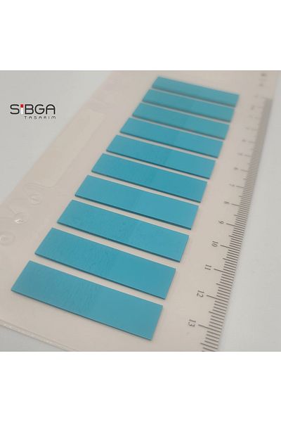 sibga tasarım Blue Transparent Colored Postit - 200 Sheets Bookmark Sticker Note Paper