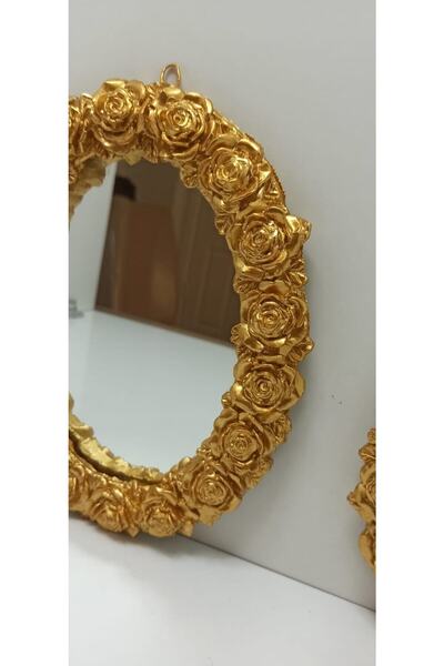 Elif Polyester Üçlü Ayna Duvar Süs Aksesuar